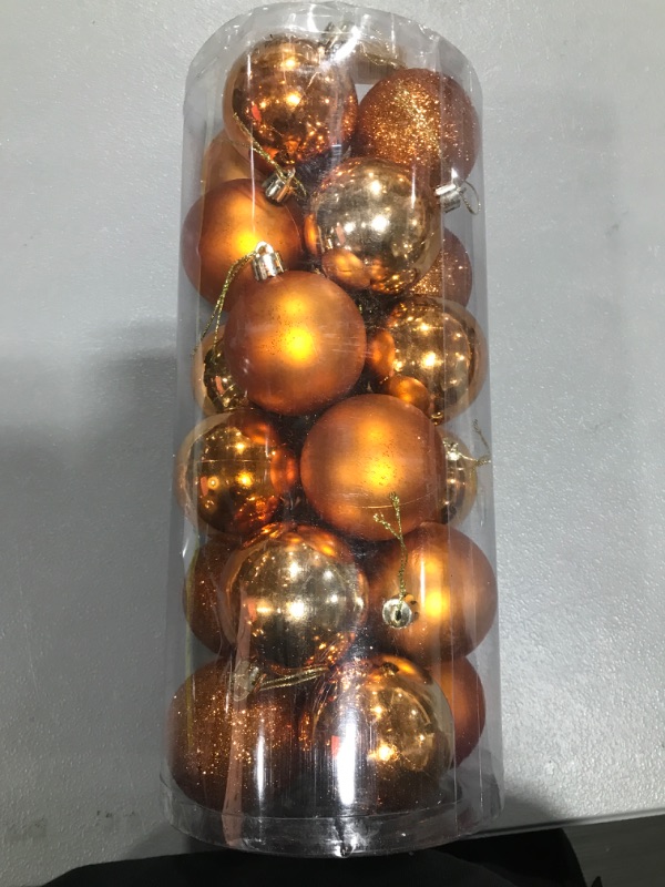 Photo 1 of 24 PCS Orange Christmas Ornaments