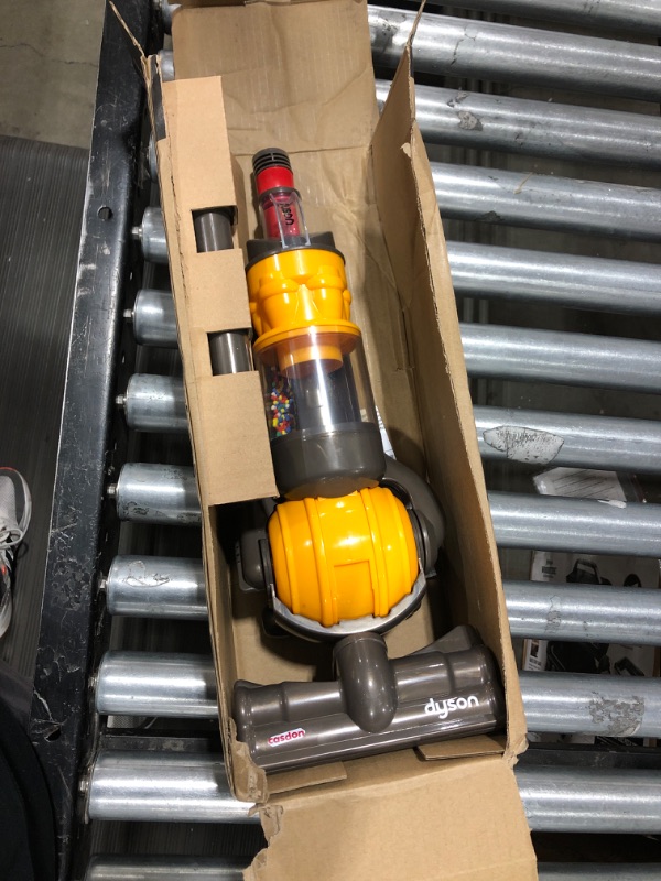 Photo 2 of Casdon Dyson Ball | Miniature Dyson Ball Replica For Children Aged 3+ | Features Working Suction To Add Excitement To Playtime Grey/Yellow