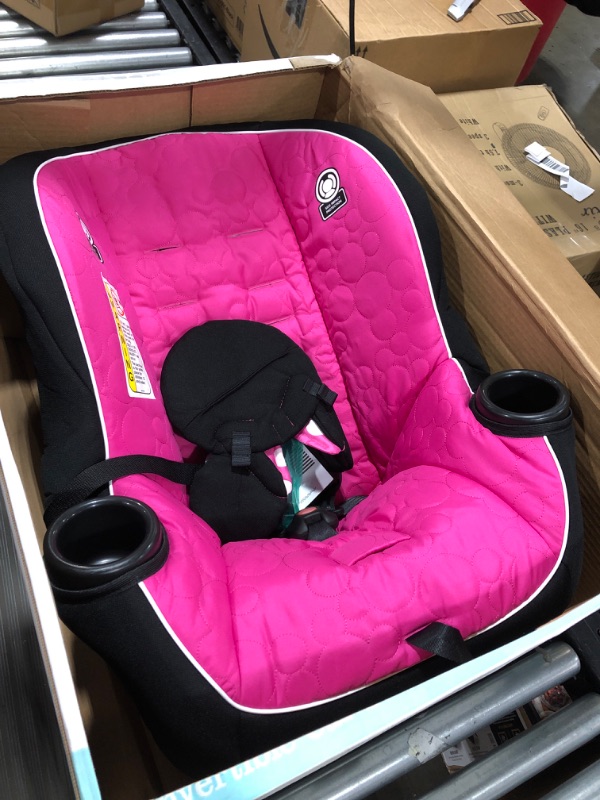 Photo 2 of Disney Baby Onlook 2-in-1 Convertible Car Seat, Rear-Facing 5-40 pounds and Forward-Facing 22-40 pounds and up to 43 inches, Mouseketeer Minnie