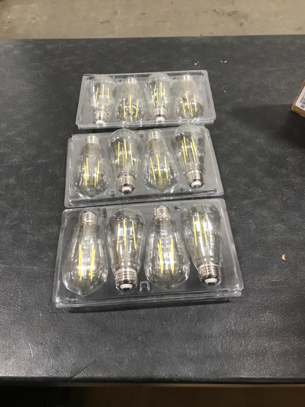 Photo 2 of 12-Pack Vintage 7W ST58 LED Edison Light Bulbs 60W Equivalent