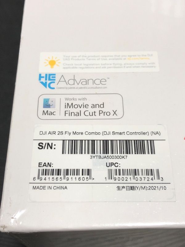 Photo 6 of Brand New!!! DJI Air 2S Fly More Combo with Smart Controller - Drone with 4K Camera, 5.4K Video, 1-Inch CMOS Sensor, 4 Directions of Obstacle Sensing, 31-Min Flight Time, Max 7.5-Mile Video Transmission, Gray DJI Air 2S Fly More Combo + Smart Controller (