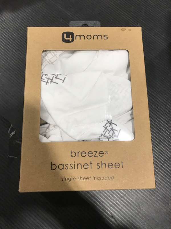 Photo 2 of 4moms breeze Bassinet Sheets, For Baby Bassinets and Furniture, Machine Washable and 100% Cotton, White