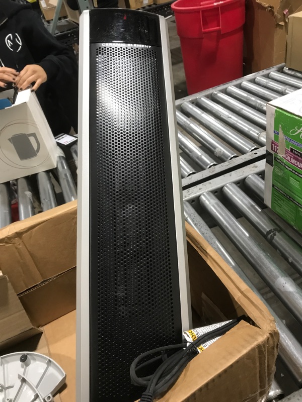 Photo 1 of Lasko Oscillating Digital Ceramic Tower Space Heater for Home with Overheat Protection, Timer and Remote Control, 29 Inches, Black, 1500W, 5586
