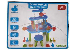 Photo 1 of CONE WHALE 4 In 1 Beach Toy Table Sand Water Table 32 Pieces
