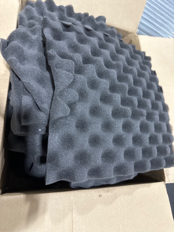 Photo 2 of 24 Pack 1.5"X12"X12" Sound Proof Egg Crate Foam (Most Soundproofing Design), 3rd-Gen Sound Proofing Foam Padding, Upgraded Acoustic Panels, Sound Proofing Padding for Wall, Sound Panels Made by WVOVW 24 Pack-No Adhesive