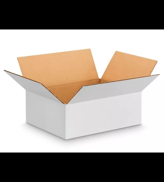 Photo 1 of 12 x 9 x 4" White Corrugated Boxes
25 PACK 