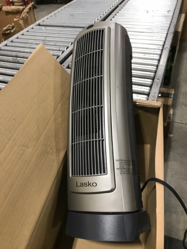 Photo 3 of Lasko 1500W Digital Ceramic Space Heater with Remote, 755320, Silver