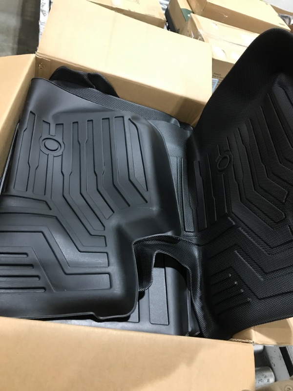 Photo 3 of (6 Pack) Tesla Model Y Floor Mats 2023 2022 2021 2020 3D Full Cover Front Rear Trunk Mats Custom Fits Floor Liners for Tesla Model Y Accessories All-Weather Protect Rear Cargo Liner Mats
