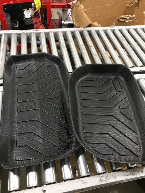 Photo 2 of (6 Pack) Tesla Model Y Floor Mats 2023 2022 2021 2020 3D Full Cover Front Rear Trunk Mats Custom Fits Floor Liners for Tesla Model Y Accessories All-Weather Protect Rear Cargo Liner Mats
