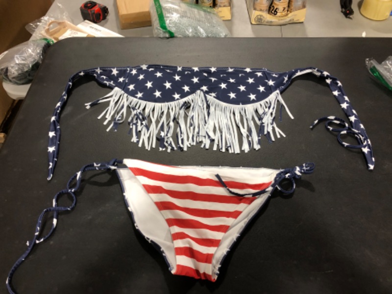 Photo 1 of 2 Pieces Of America Flag Bikini Wear/ XL