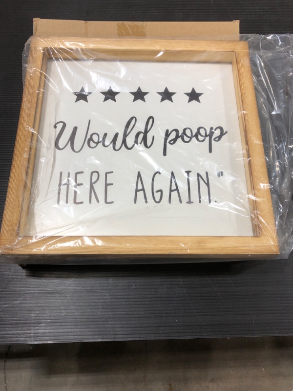Photo 1 of 5 STARS WOULD POOP HERE AGAIN SIGN 12X12 INCHES 