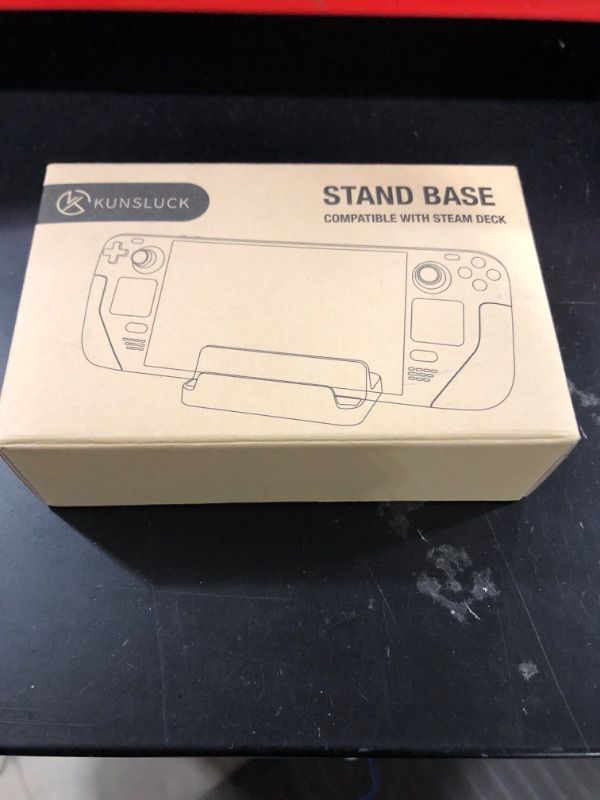 Photo 1 of KUNSLUCK Stand Base for Valve Steam Deck 2021, Steam Deck Dock with Anti-Slip Silicone Pad (Black)