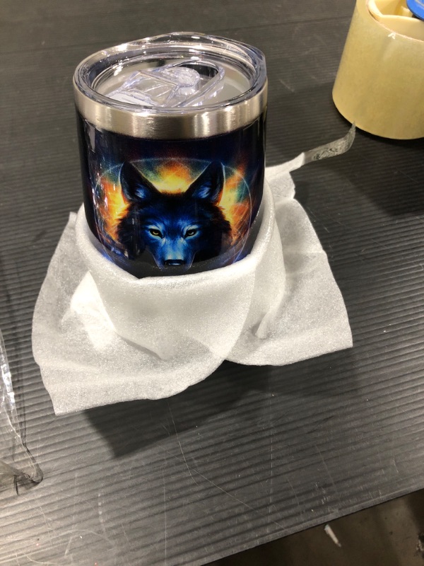 Photo 1 of 12 OZ WOLF INSULATED WINE TUMBLER WITH LID 