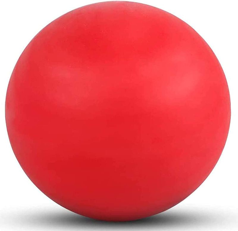 Photo 1 of (4 BALLS) Lacrosse Balls - Foot Massage Ball, Deep Tissue Myofascial Release Massage Balls for Trigger Points, Plantar Fasciitis, Tight Muscles, Neck, Back, Yoga, Workout, Stress Relief (Red, 4 Balls)
