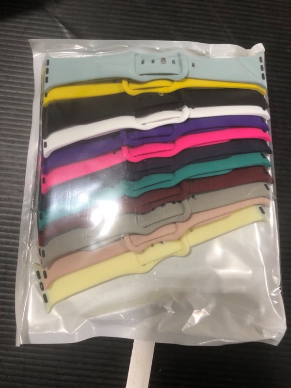 Photo 2 of [12 PACK] Watch Bands Compatible with Apple Watch Bands 38mm 40mm 41mm Women Men, Bravely klimbing Soft Silicone Sport Strap Replacement Wristbands Compatible with iWatch Series 8 7 6 5 4 3 2 1 SE Ultra
