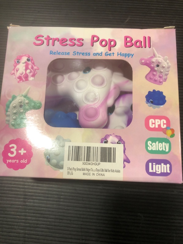 Photo 1 of 3 Pack Pop Stress Balls Fidget Toys,3D Stretchy Anxiety Relief Fingertip Squeeze Toy,Silicone Push Bubbles Stress Pressure Relieving Toys for Anti-Anxiety
