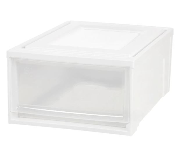 Photo 1 of 2 of the IRIS White Stackable Plastic Storage Drawer 
