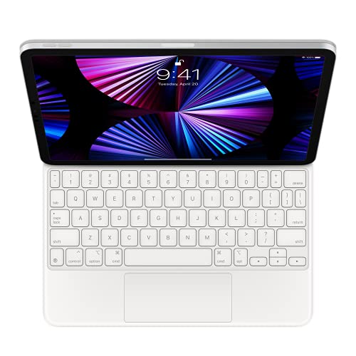 Photo 1 of Apple Magic Keyboard for iPad Pro 11-inch (4th, 3rd, 2nd and 1st Generation) and iPad Air (5th and 4th Generation) - US English- White
