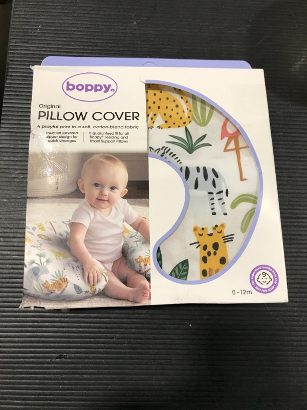 Photo 2 of Boppy Nursing Pillow Cover—Original | Colorful Wildlife | Cotton Blend Fabric | Fits Boppy Bare Naked, Original and Luxe Breastfeeding Pillow | Awake Time Only