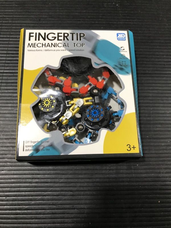 Photo 2 of Fidget Spinner Packs, Finger Hand Spinner Toy with Transformable Chain Mechanical Spiral Twister Fingertip Gyro Stress Relief Toy for Adult and Kids Fingertip Spinner Gyro Sensory Fidget Toys (3)
