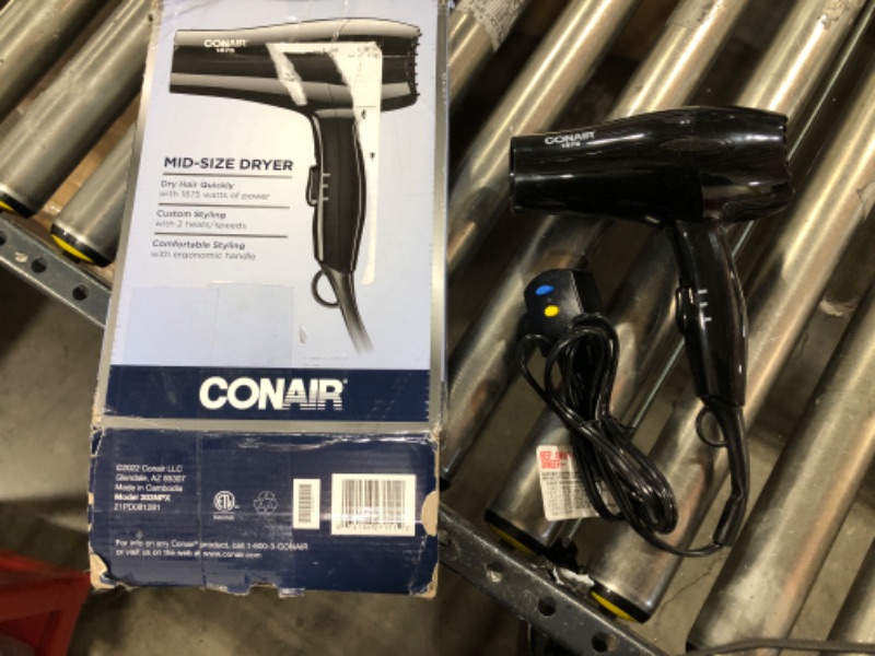 Photo 2 of Conair Hair Dryer, 1875W Mid-Size Hair Dryer