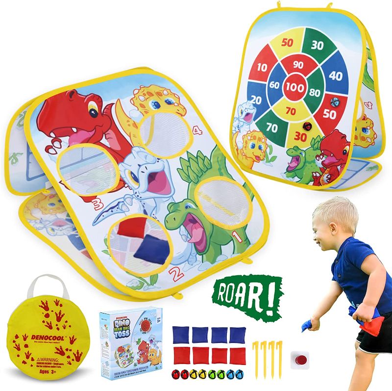 Photo 1 of Gifts for 3 4 5 Year Old Boys Birthday, Toddler Outdoor Toys for Kids Ages 4-8 Outside Bean Bag Toss Game, Sounds When Hit ( Battery Not Included)
