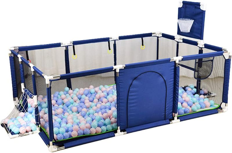 Photo 1 of Gaorui Large Kids Baby Ball Pit - Portable Indoor Outdoor Baby Playpen Toddlers Children Safety Play Yard Fun Activities Popular Toys (Not Includes Balls) (Blue)
