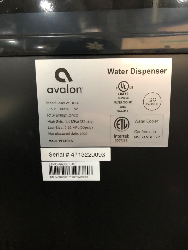 Photo 6 of Avalon Bottom Loading Water Cooler Dispenser with BioGuard- 3 Temperature Settings- UL/Energy Star Approved- Bottled