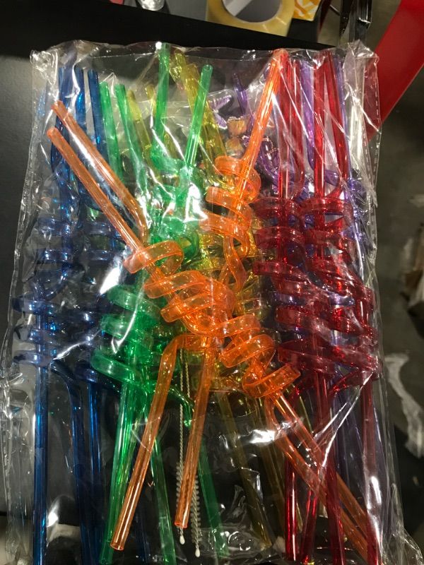Photo 1 of 24 Butterfly Drinking Straws with 2 PCS Straws Cleaning Brush for Butterfly Birthday Party Supplies Favors Decorations