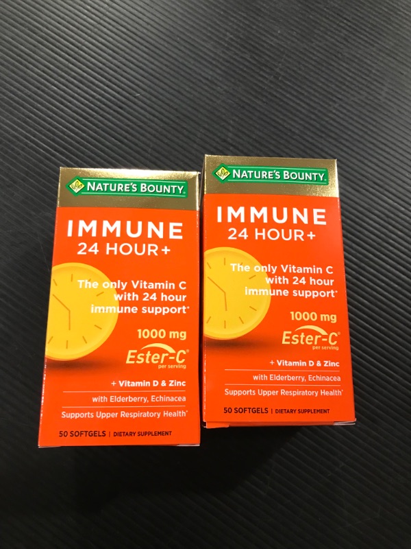 Photo 2 of 2 PACK SOF Nature's Bounty Immune 24 Hour +, The only Vitamin C with 24 Hour Immune Support from Ester C, Rapid Release Softgels, 50 Count
