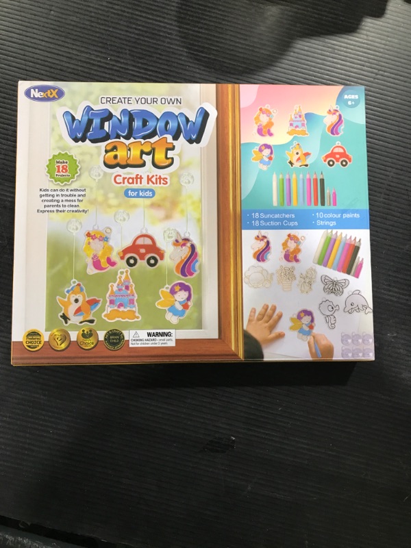 Photo 2 of 18PCS Make Your Own Window Arts and Crafts - Paint Your Own Suncatchers Kit DIY Painting Projects for Kids Ages 6 and Up