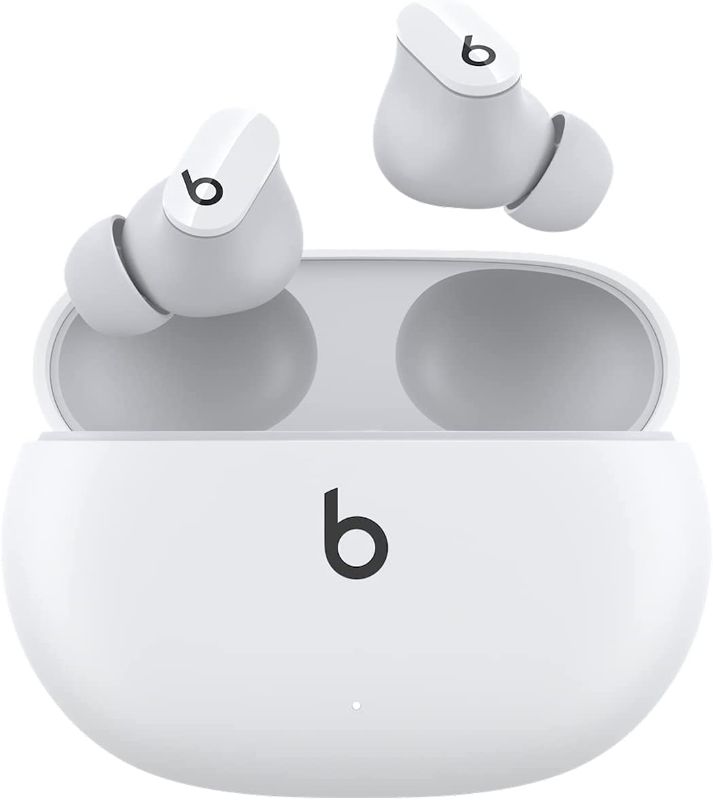 Photo 1 of Beats Studio Buds - True Wireless Noise Cancelling Earbuds - Compatible with Apple & Android, Built-in Microphone, IPX4 Rating, Sweat Resistant Earphones, Class 1 Bluetooth Headphones - White (BRAND NEW FACTORY SEALED)