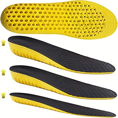 Photo 1 of Bacophy Height Increase Shock Absorption Sports Insoles for Men and Women, Cushion Shoes Insoles Heel Insert Comfort Breathable Soft Shoe Lifts Make You Taller S
