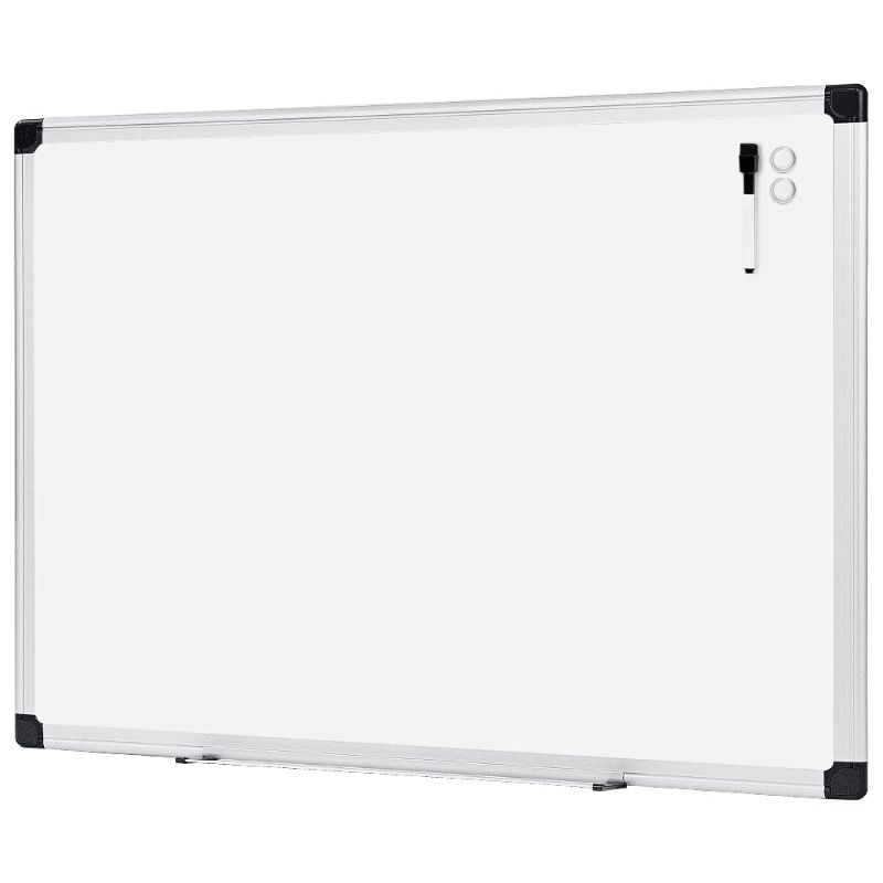 Photo 1 of Amazon Basics Magnetic Dry Erase White Board, 35 x 47-Inch Whiteboard - Silver Aluminum Frame 35" x 47" Magnetic