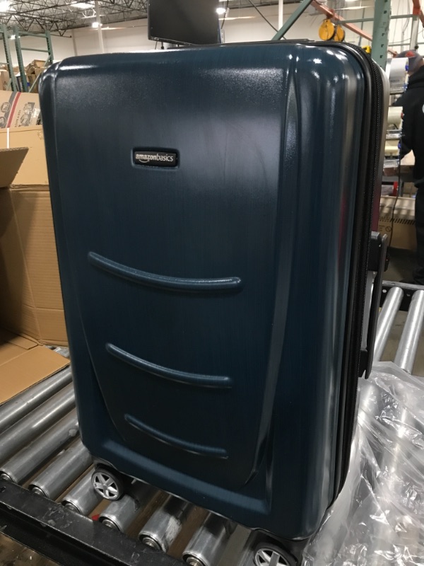 Photo 3 of AMAZONBASICS HARD SHELL CARRY ON SPINNER SUITCASE LUGGAGE - 24 INCH, NAVY BLUE