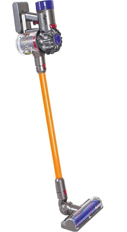 Photo 1 of Casdon Little Helper Dyson Cord-Free Vacuum Cleaner Toy, Grey, Orange and Purple 