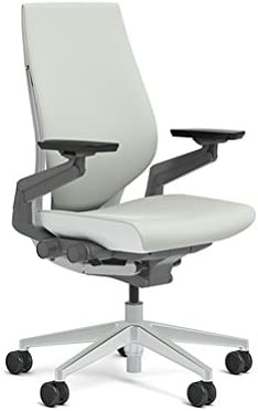 Photo 1 of Steelcase Gesture Office Chair - Cogent: Connect Nickel Fabric, Shell Back, Light on Light Frame, Polished Aluminum Base
