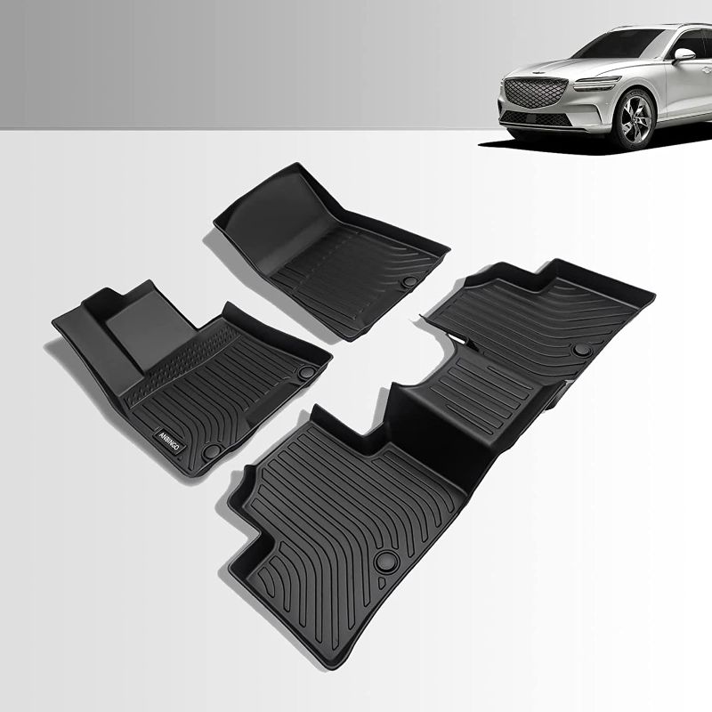 Photo 1 of ANBINGO Floor Mats Custom for Genesis GV70 2022 2023 All Weather Car Mat Odorless Protection Heavy Duty TPE Fits Front& 2nd Row Waterproof Floor Liners Luxury Black Full Set Accessories…
