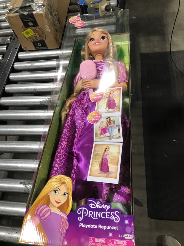 Photo 2 of Disney Princess Rapunzel 32" Playdate, My Size Articulated Doll, Comes with Brush to Comb Her Long Golden Locks, Movie Inspired Purple Dress, Removable Shoes & A Tiara