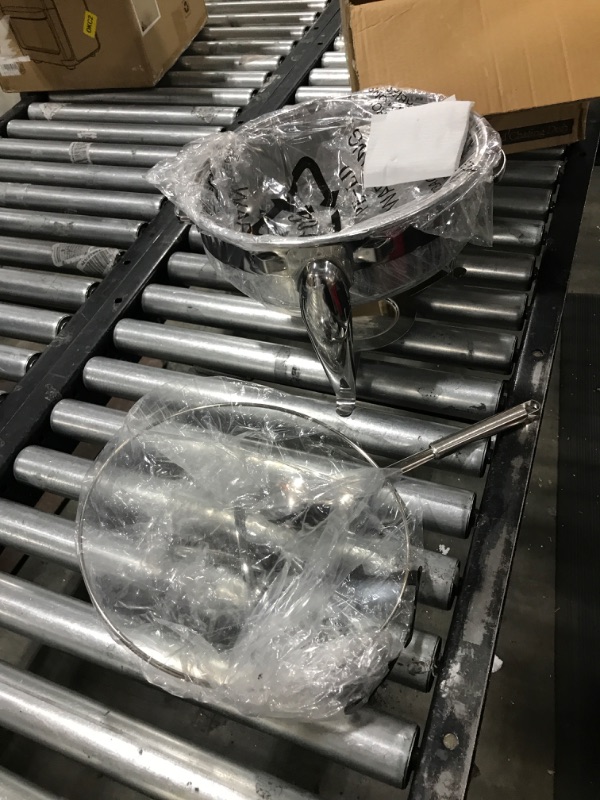 Photo 1 of 6 Quart Round Stainless Steel Chafing Dish with Bonus Slotted Spoon and Drip Tray for Lid | Keeps linens dry | For wedding, graduation, events, parties | Sterno holder