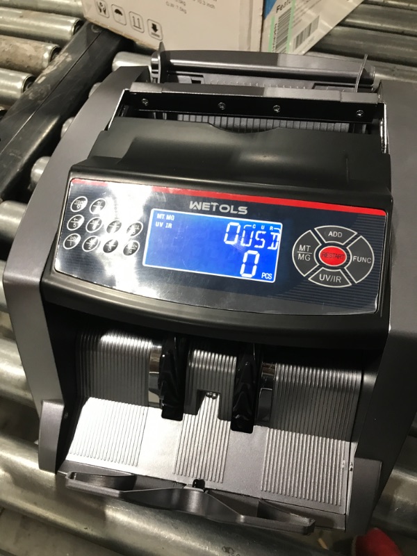 Photo 6 of WETOLS Money Counter Machine with 3 Screens, UV/IR/DD/MG/MT Counterfeit Detection, USD/EUR, Portable Bill Counter with Add/Batch/Auto/Count/Reset Modes, 1,000 Bills/Min (NOT Count Value of Bills)