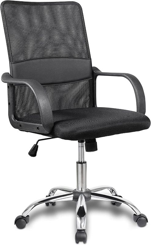 Photo 1 of Halter Mesh Office Chair Ergonomic with Back Support, Comfortable Desk Chair for Women, Men, Kids, Adjustable, Rolling, Swivel Seat, Perfect Comfy Computer Chair for Study, Work, Gaming, Black
