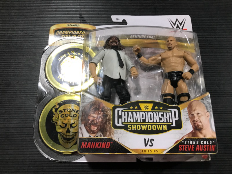 Photo 2 of ?WWE Stone Cold Steve Austin vs Mankind Championship Showdown 2 Pack 6 in Action Figures High Flyers Battle Pack for Ages 6 Years Old and Up?