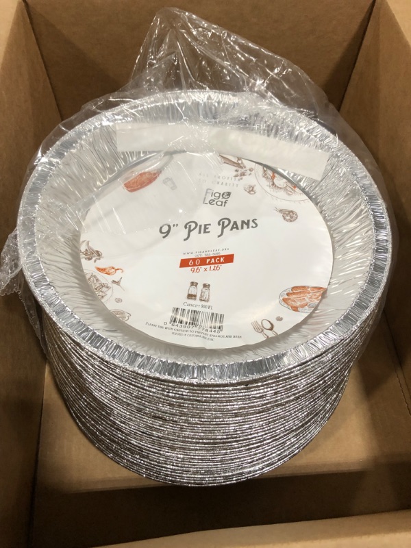 Photo 2 of (60 Pack) Premium 9-Inch Pie Pans l Disposable Aluminum Foil 