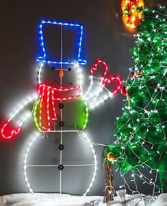 Photo 1 of 5FT 195 LED Snowman Light, Colorful Neon Light Sign Animated Christmas
