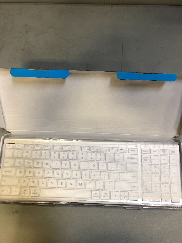 Photo 1 of iClever BK10 Bluetooth Keyboard, Multi Device Keyboard Rechargeable Bluetooth 5.1 with Number Pad Ergonomic Design Full Size Stable Connection Keyboard for iPad, iPhone, Mac, iOS, Android, Windows
