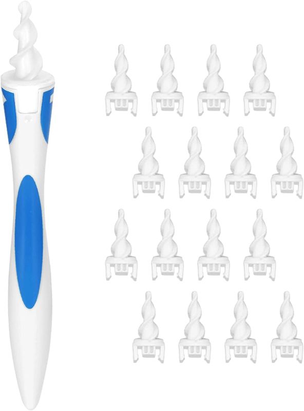 Photo 1 of 2022 Q-Grips Ear Wax Removal Tool- Safe Ear Wax Removal Tool, 16 PCS Soft Safe Spiral REPLACEMENT HEADS,  for Adults and Kids. 