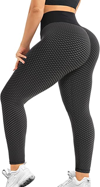 Photo 1 of ZITAIMEI Butt Lifting Anti Cellulite Workout Leggings for Women High Waist Yoga Pants Running Sexy Tights,SIZE SMALL, COLOR BLACK & GREY