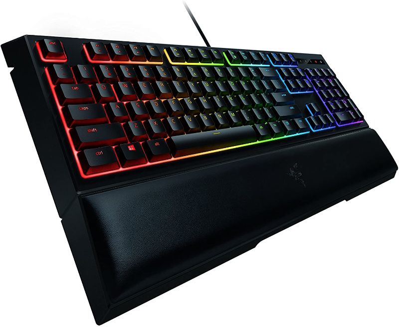 Photo 1 of Razer Ornata Chroma Gaming Keyboard: Hybrid Mechanical Key Switches - Customizable Chroma RGB Lighting - Individually Backlit Keys - Detachable Plush Wrist Rest - Programmable Macro Functionality
