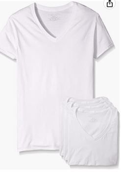 Photo 1 of Fruit of the Loom Men's Premium V-Neck Tee (Pack of 4) SIZE XL 
